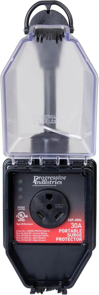 30-amp RV surge protector with diagnostic display